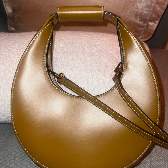 STAUD Ochre Leather Mini Moon Bag - Picture 8 of 12
